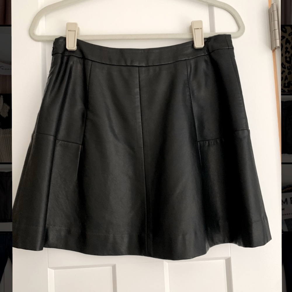 Faux Leather Mini Skirt - Size S